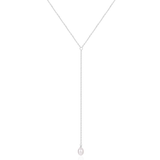 Colar choker com pérola prata