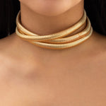 Colar choker design original ouro