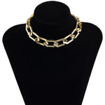 Colar choker em corrente ouro
