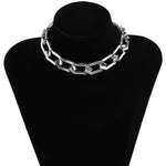 Colar choker em corrente prata
