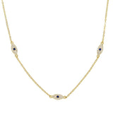 Colar choker olho ouro