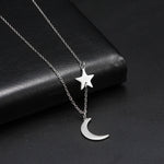 Colar com estrela e lua
