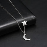 Colar com estrela e lua