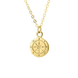 Colar com pingente de bússola ouro