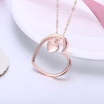 Colar coração dourado rosa valor por defeito título