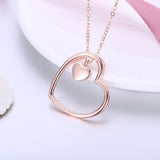 Colar coração dourado rosa valor por defeito título