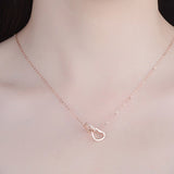 Colar coração entrelaçado ouro rosa