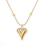 Colar coração metal dourado valor por defeito título