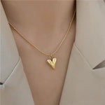 Colar coração metal dourado valor por defeito título