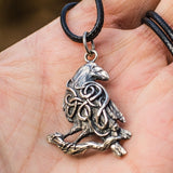 Colar corvo de odin prata valor por defeito título