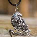 Colar corvo de odin prata valor por defeito título
