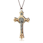 Colar cruz cristã de madeira valor por defeito título