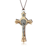 Colar cruz cristã de madeira valor por defeito título