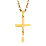 Colar cruz da fé ouro