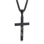 Colar cruz da fé preto