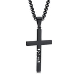 Colar cruz da fé preto