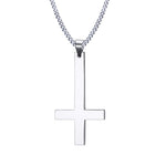 Colar cruz de são pedro prata