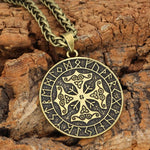 Colar cruz nórdica dourado
