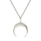 Colar de lua em metal prata 925