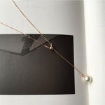 Colar de pérolas de resina ouro rosa de 14 k