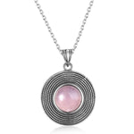 Colar de prata com quartzo rosa valor por defeito título
