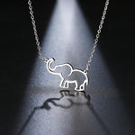 Colar elefante aço inoxidável prata