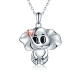 Colar elefante coração 35 cm