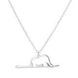 Colar elefante discreto prata