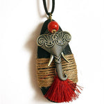 Colar elefante indiano vermelho