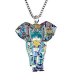 Colar elefante moderno azul