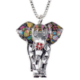 Colar elefante moderno cinzento