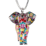 Colar elefante moderno multicolorido