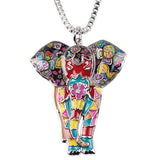 Colar elefante moderno multicolorido