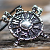 Colar escudo de odin prata valor por defeito título