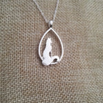 Colar feminino raposa banhado a prata