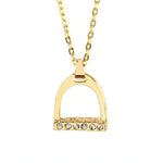 Colar ferradura em metal ouro