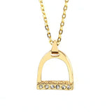 Colar ferradura em metal ouro