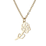 Colar flor simples ouro