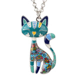 Colar gato colorido azul
