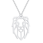 Colar leão feminino prata