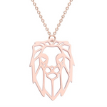 Colar leão feminino rosa