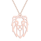 Colar leão feminino rosa