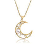 Colar lua crescente dourado título por defeito