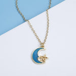 Colar lua e estrela azul lua e estrelas