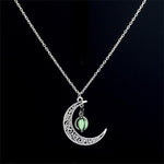 Colar lua fluorescente verde