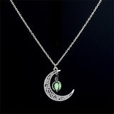 Colar lua fluorescente verde