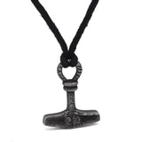 Colar martelo de thor viking aço valor por defeito título