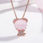 Colar panda cor-de-rosa cor ouro rosa / china