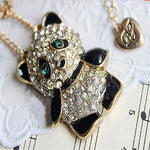 Colar panda diamante