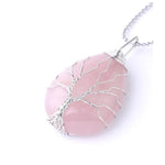 Colar quartzo rosa árvore da vida valor por defeito título